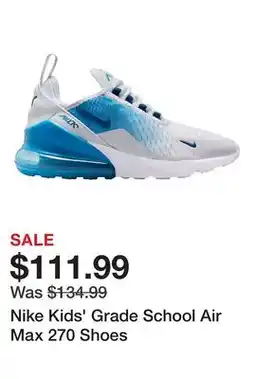 Dick's Sporting Goods Nike Kids' Grade School Air Max 270 Shoes offer