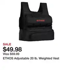 Dick's Sporting Goods ETHOS Adjustable 20 lb. Weighted Vest offer
