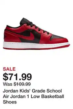 Dick's Sporting Goods Jordan Kids' Grade School Air Jordan 1 Low Basketball Shoes offer
