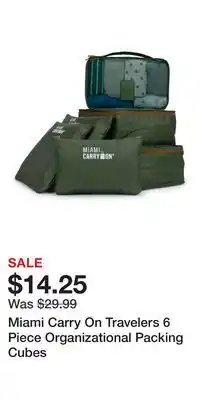 Nordstrom Miami Carry On Travelers 6 Piece Organizational Packing Cubes offer