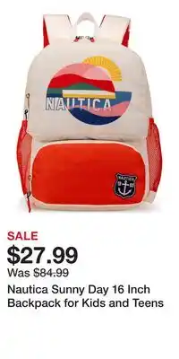 Nordstrom Nautica Sunny Day 16 Inch Backpack for Kids and Teens offer