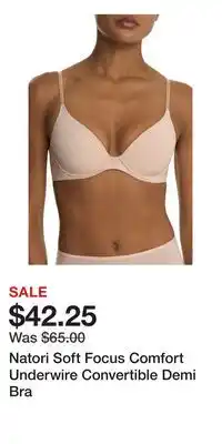 Nordstrom Natori Soft Focus Comfort Underwire Convertible Demi Bra offer