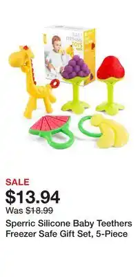 Nordstrom Sperric Silicone Baby Teethers Freezer Safe Gift Set, 5-Piece offer