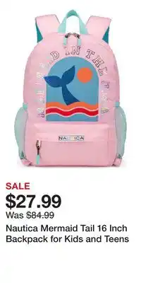Nordstrom Nautica Mermaid Tail 16 Inch Backpack for Kids and Teens offer
