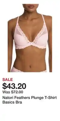 Nordstrom Natori Feathers Plunge T-Shirt Basics Bra offer