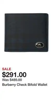 Nordstrom Burberry Check Bifold Wallet offer