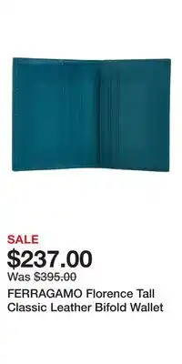 Nordstrom FERRAGAMO Florence Tall Classic Leather Bifold Wallet offer