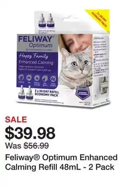 Petsmart Feliway Optimum Enhanced Calming Refill 48mL offer