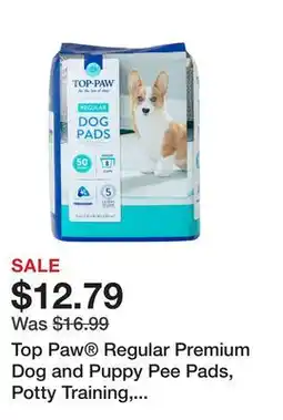 Petsmart Top Paw Regular Premium Dog and Puppy Pee Pads, Potty Training, 23 x 24, Unscented, 50 Count offer