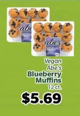 Living Fresh Market Vegan Abe's Blueberry Muffins offer