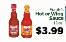 Living Fresh Market Frank's Hot or Wing Sauce offer