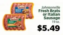 Living Fresh Market Johnsonville Fresh Brats or Italian Sausage offer