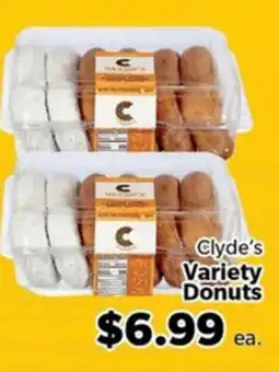Living Fresh Market Clyde's Variety Donuts offer