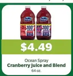 Living Fresh Market Ocean Spray Cranberry Juice and Blend offer