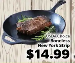 Living Fresh Market USDA Choice Boneless New York Strip offer