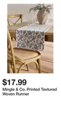 Kohl's Mingle & Co. Printed Textured Woven Runner offer