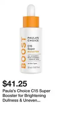 Kohl's Paula's Choice C15 Super Booster for Brightening Dullness & Uneven Tone offer