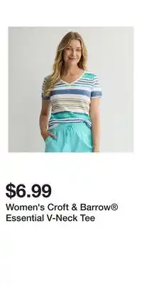 Kohl's Women's Croft & Barrow Essential V-Neck Tee offer