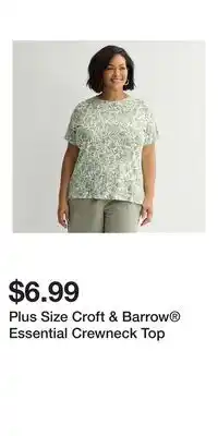 Kohl's Plus Size Croft & Barrow Essential Crewneck Top offer
