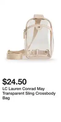 Kohl's LC Lauren Conrad May Transparent Sling Crossbody Bag offer