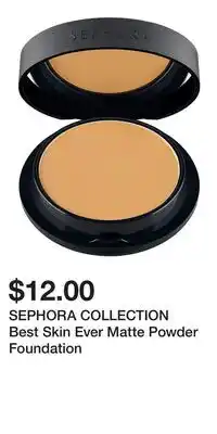 Kohl's SEPHORA COLLECTION Best Skin Ever Matte Powder Foundation offer