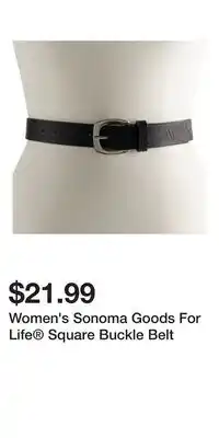 Kohl's Women's Sonoma Goods For Life Square Buckle Belt offer