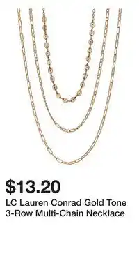 Kohl's LC Lauren Conrad Gold Tone 3-Row Multi-Chain Necklace offer