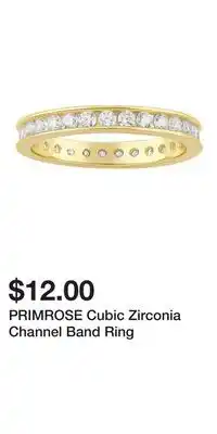 Kohl's PRIMROSE Cubic Zirconia Channel Band Ring offer