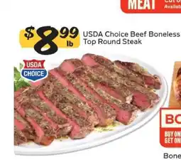Winn Dixie USDA Choice Beef Boneless Top Round Steak offer
