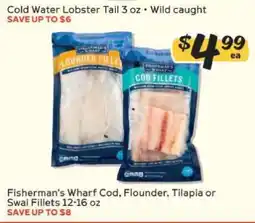 Winn Dixie Fisherman's Wharf Cod, Flounder, Tilapia or Swai Fillets offer