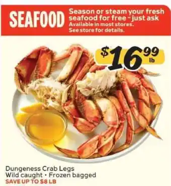 Winn Dixie Dungeness Crab Legs offer