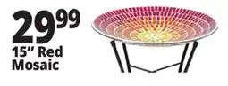 Ocean State Job Lot 15 Red Mosaic Glass Bird Baths offer