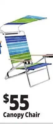 Ocean State Job Lot 4 Position High-Back Beach Chair with Canopy offer