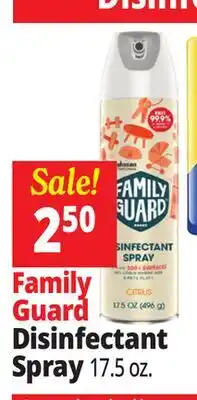Ocean State Job Lot Family Guard Disinfectant Spray offer