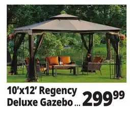 Ocean State Job Lot Regency II 10' x 12' Gazebo with Netting Brown offer