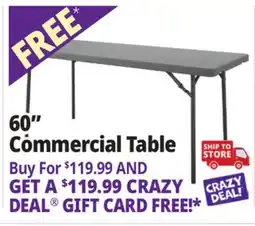 Ocean State Job Lot 60 Commercial Table offer