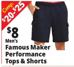 Ocean State Job Lot Men's Famous Maker Performance Tops & Shorts offer
