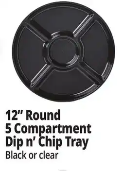 Ocean State Job Lot 12 Round 5 Compartment Dip n' Chip Tray offer