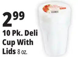 Ocean State Job Lot Deli Storage 8 oz Round Containers with Lids 10 Count offer