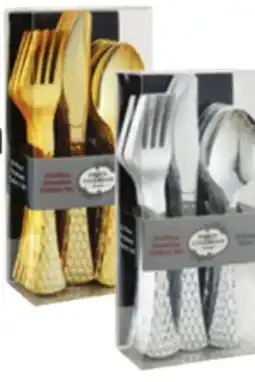Ocean State Job Lot 24 Ct. Premium Gold or Silver Utensils offer
