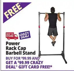 Ocean State Job Lot Power Rack Cap Barbell Stand offer