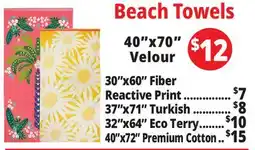 Ocean State Job Lot Beach Towels offer