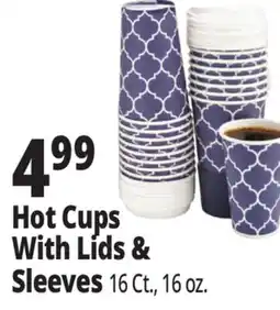 Ocean State Job Lot Smith & Callahan Hot Cups With Lids & Sleeves 16 ct 16 oz offer