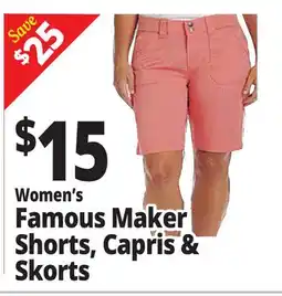 Ocean State Job Lot Women's Famous Maker Shorts, Capris & Skorts offer