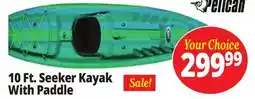 Ocean State Job Lot Pelican Seeker 100X Kayak w/ Paddle offer