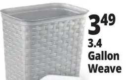 Ocean State Job Lot Sterlite 3.4 Gal. Weave Wastebasket offer