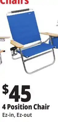 Ocean State Job Lot 4-Position Copa High Back Beach Chair offer