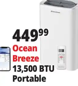 Ocean State Job Lot Ocean Breeze 13 500 BTU Portable Air Conditioner offer