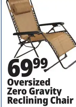 Ocean State Job Lot Oversized Zero Gravity Chair Tan offer