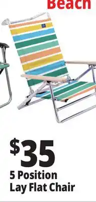 Ocean State Job Lot 5-Position Copa Lay Flat Aluminum Beach Chair offer
